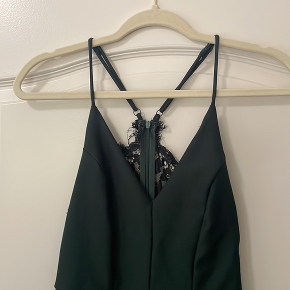 S - Lulu’s Only Want You Forest Green Lace Bodycon Midi Dress - Picture 2 of 9